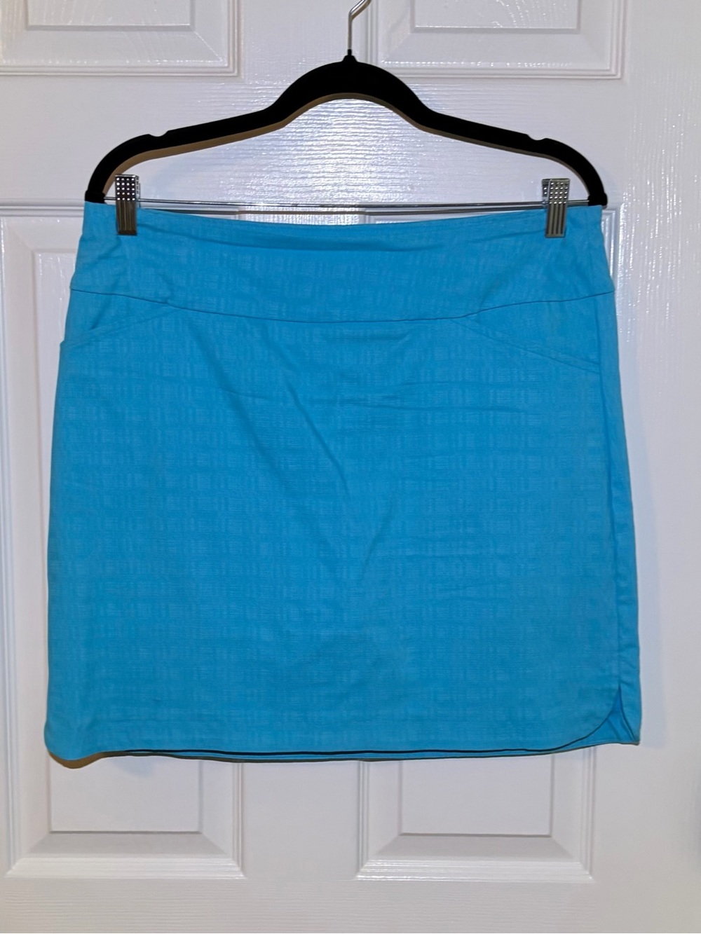 Jenna Rose Turquoise Blue Stretchy Skort with Front Pickets. Size Large